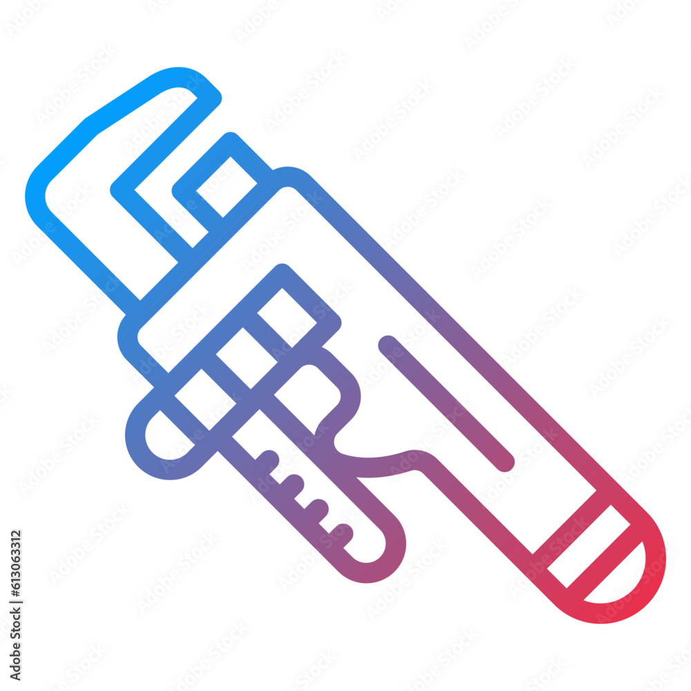 Vector Design Pipe Wrench Icon Style Vector Design Pipe Wrench Icon Style