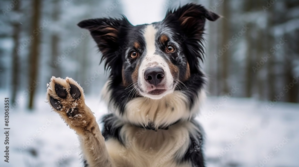 Der süße Bettelblick eines Border Collies Der süße Bettelblick eines Border Collies