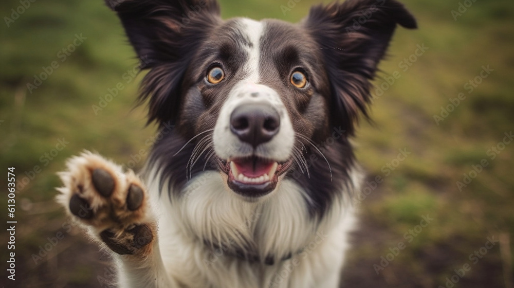 Der charmante Bettelkünstler: Ein Border Collie im Rampenlicht Der charmante Bettelkünstler: Ein Border Collie im Rampenlicht