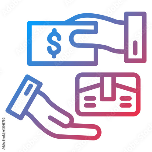 Vector Design Pay Upon Delivery Icon Style