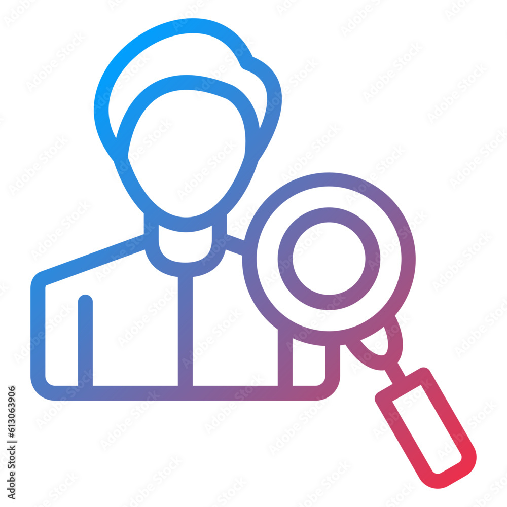 Vector Design Employee Search Icon Style Vector Design Employee Search Icon Style