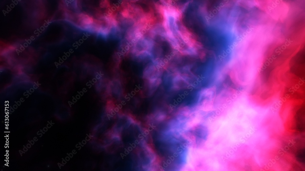 Deep space nebula with stars. Bright and vibrant Multicolor Starfield Infinite space outer space background with nebulas and stars. Star clusters, nebula outer space background 3d render
