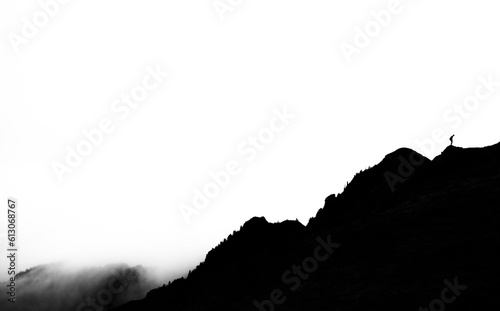clouds in the mountains
