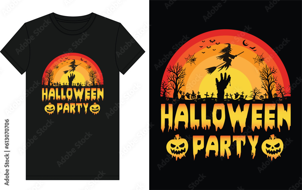  Halloween Party Design, Halloween t-shirt design.