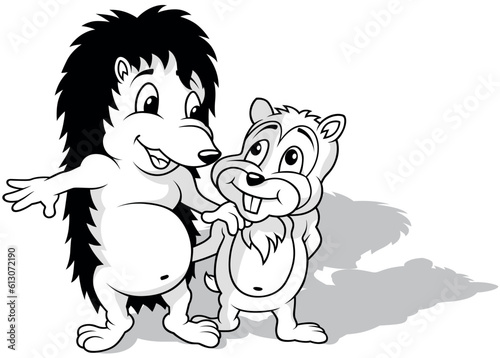 Drawing of a Hedgehog and t...