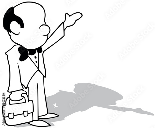 Drawing of a Clerk in a Bla...