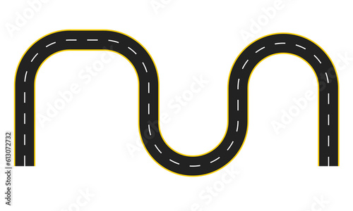 Top view Road elements for city map. Street with footpath and crossroad. vector illustration