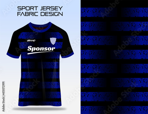 Fabric textile design for Sport t-shirt, Soccer jersey mockup for football club. uniform front view.