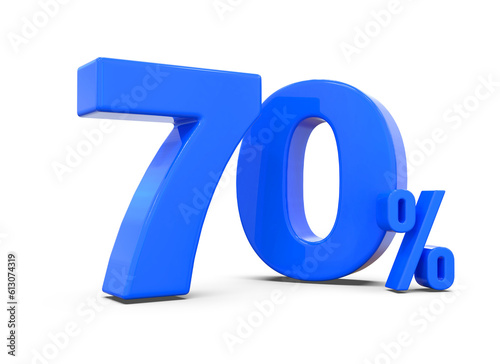 Blue Number 70 Percent Discount Off