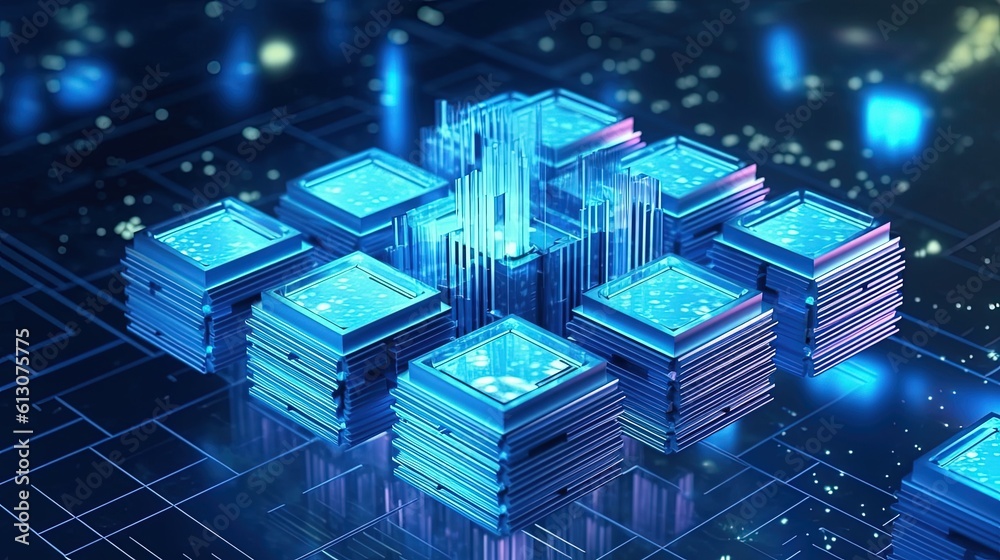 Transmission of information on blockchain networks. 3D Rendering. Big data concept. Digital data flow. Transfer and storage of data sets. Database protection and secure Transmission of information on blockchain networks. 3D Rendering. Big data concept. Digital data flow. Transfer and storage of data sets. Database protection and secure