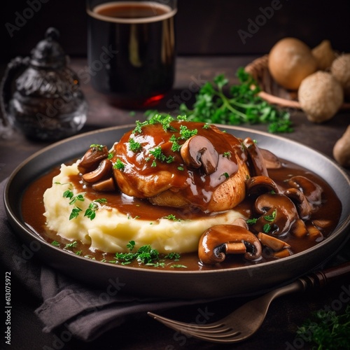 French Coq au Vin: tender chicken in a rich red wine sauce