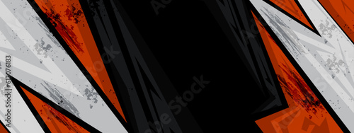 Car decal wrap design vector. Graphic abstract stripe racing background kit designs for vehicle race car rally adventure and livery