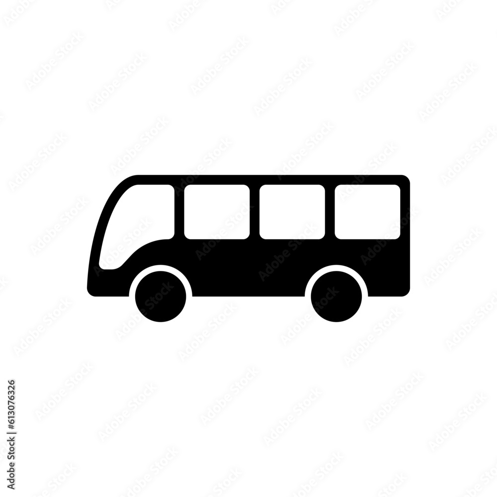 Bus icon isolated on white background.