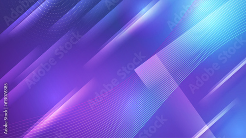 Dark abstract background with UV neon glow, blurred light lines, waves