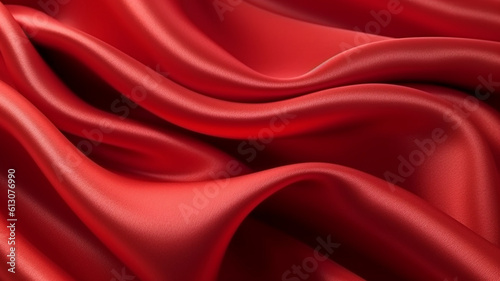 Smooth elegant red silk or satin luxury cloth texture can use as abstract background