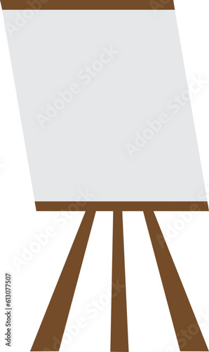 easel with blank canvas