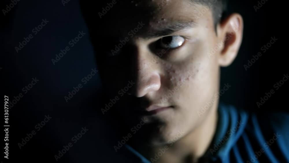 Dolly shot of a teenage boy facing a hostage and asking for money, HD footage. 24FPS. Dolly shot of a teenage boy facing a hostage and asking for money, HD footage. 24FPS.