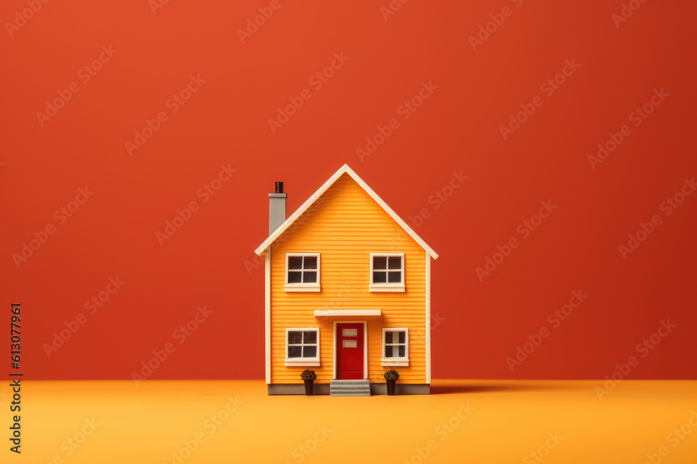 simple the construction of a house , minimalistic style ,Generative AI simple the construction of a house , minimalistic style ,Generative AI