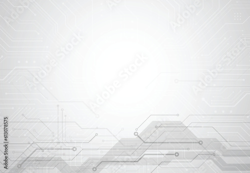 Abstract background with technology circuit board texture. Electronic motherboard illustration. Communication and engineering concept. Vector illustration