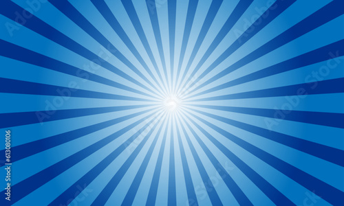 Sunburst Illustration On Blue Background