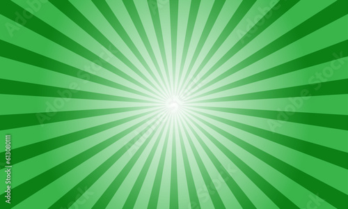 Sunburst Illustration On Green Background