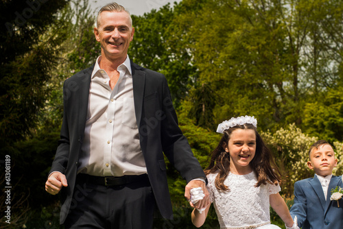 Portraits of the twins first holy communion photo