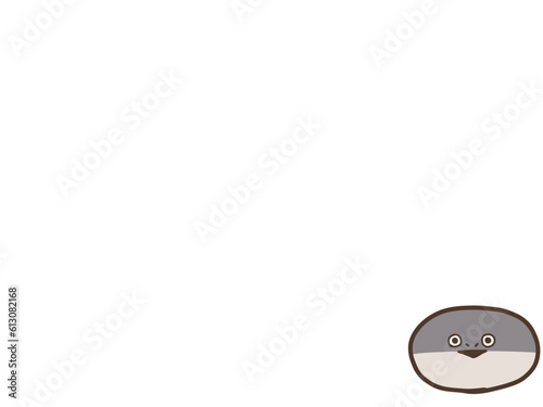 かわいいサカバンバスピスの復元模型／手書きイラスト素材
