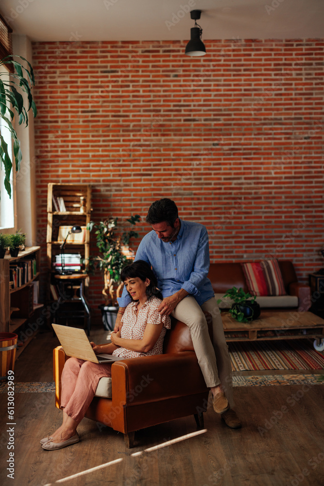Married couple working from home Married couple working from home