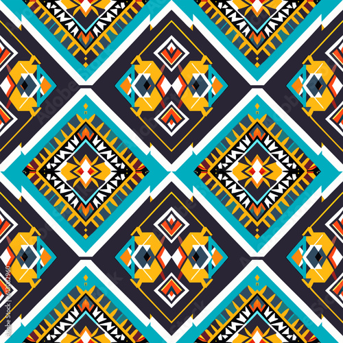 Ethnic boho ornament. Seamless pattern. Tribal motif. Vector illustration for web design or print.