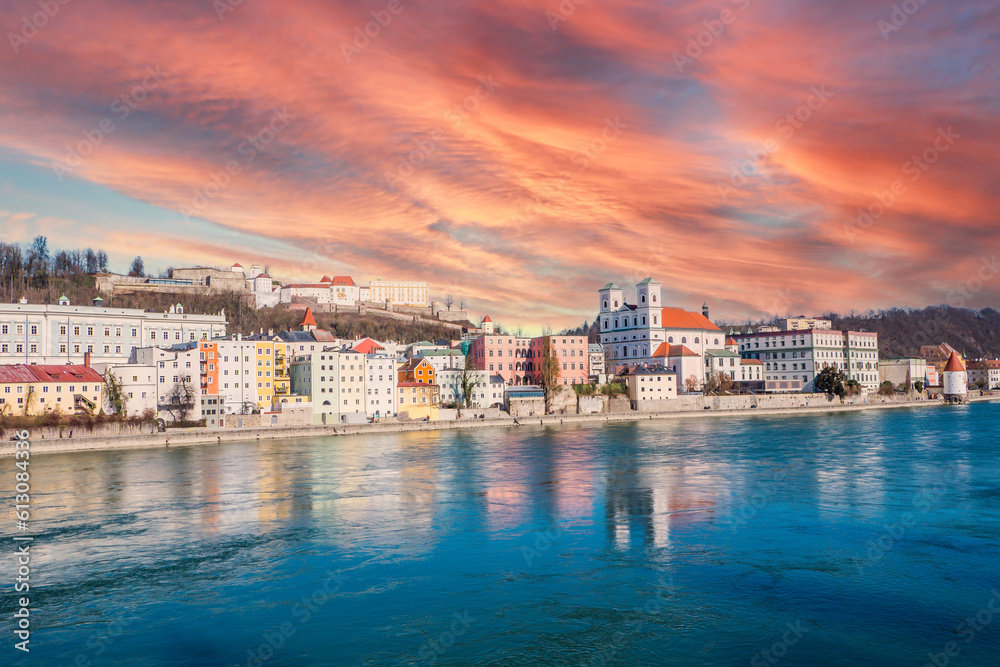 Obraz premium Passau old town in winter