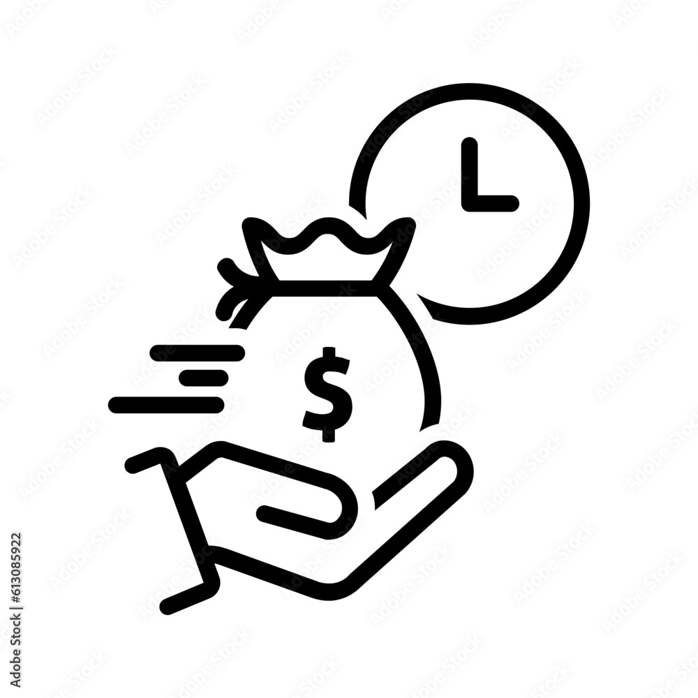 Black line icon for Prepay Black line icon for Prepay