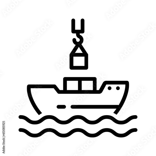 Black line icon for Lading