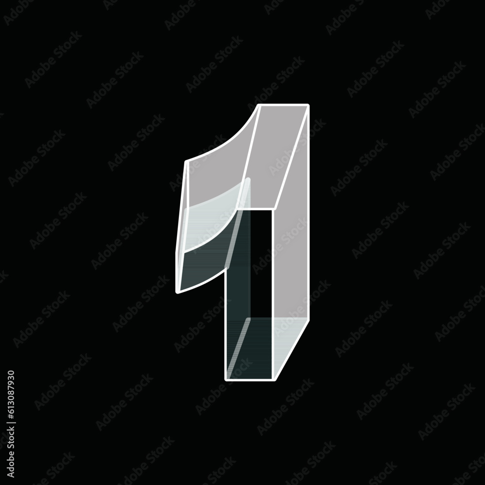 number 1, 3d design, black background number 1, 3d design, black background