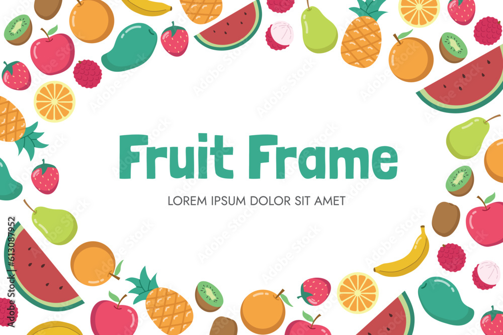 Fruits in flat style collection Fruits in flat style collection
