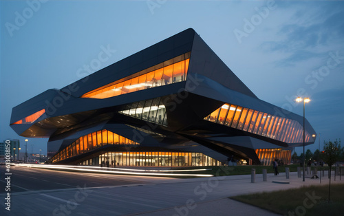 Futurist architecture,created with generative ai tecnology.
