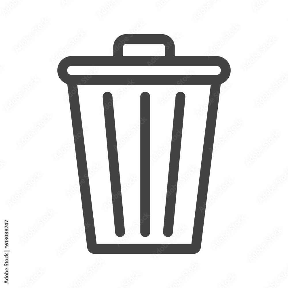 Recycle bin icon, outline trash icon vector, trash icon vector isolated on white background. Recycle bin icon, outline trash icon vector, trash icon vector isolated on white background.