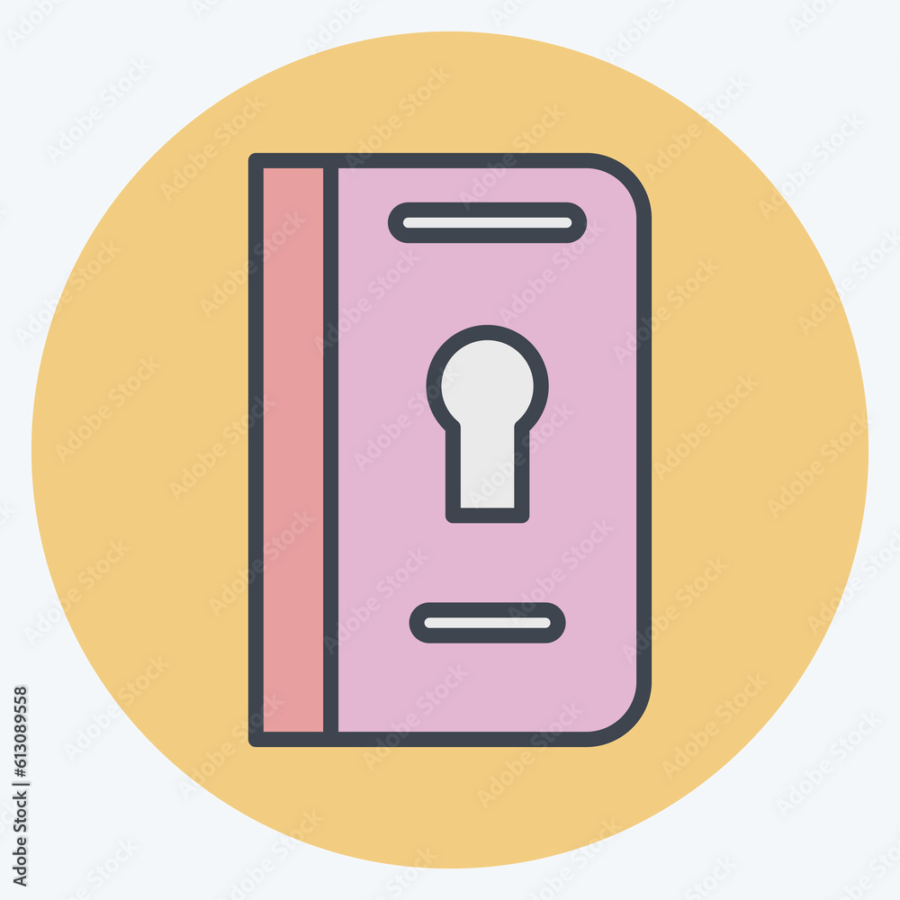 Icon Passport. related to Eid Al Adha symbol. Color Mate Style. simple design editable. simple illustration