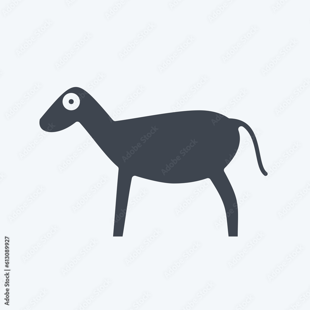 Fototapeta premium Icon Goat. related to Eid Al Adha symbol. glyph style. simple design editable. simple illustration