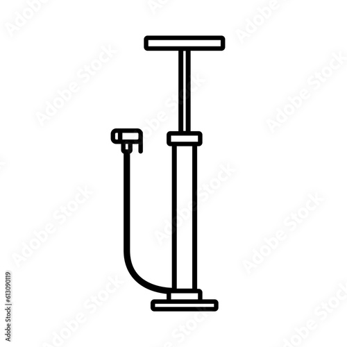 Bike, Bicycle Air Hand Pump Icon Vector Illustration
