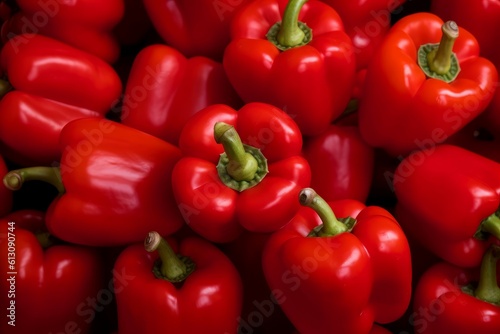 Red bells peppers. Generate Ai