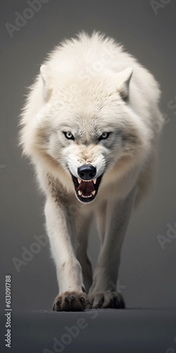 White wolf on clean background