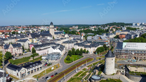 city aerial view plauen vogtland