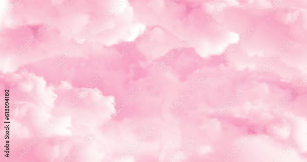 Animated pink clouds. Background with vanilla sky. Camera moving through pink clouds stops for a while and moving again to pink world Animated pink clouds. Background with vanilla sky. Camera moving through pink clouds stops for a while and moving again to pink world