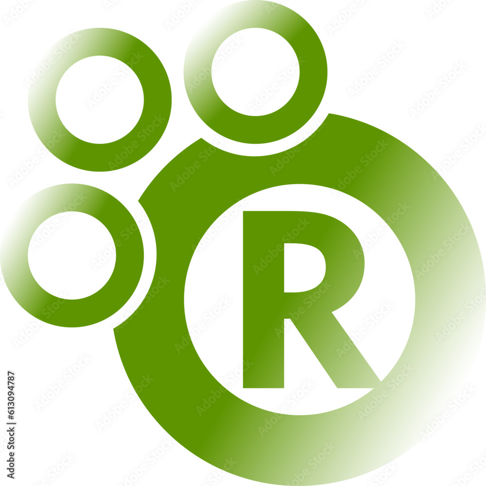 illustration R alphabet logo design illustration R alphabet logo design