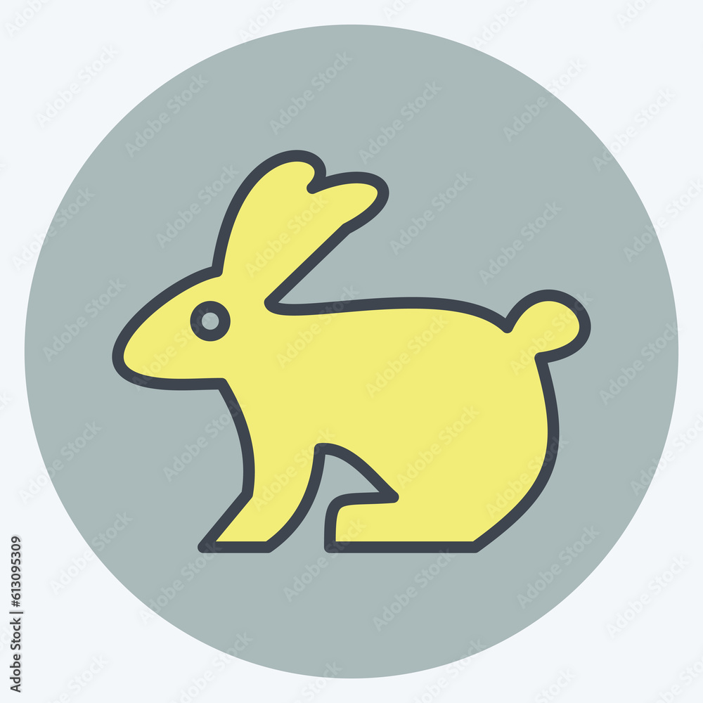 Icon Rabbit. related to Domestic Animals symbol. simple design editable. simple illustration Icon Rabbit. related to Domestic Animals symbol. simple design editable. simple illustration