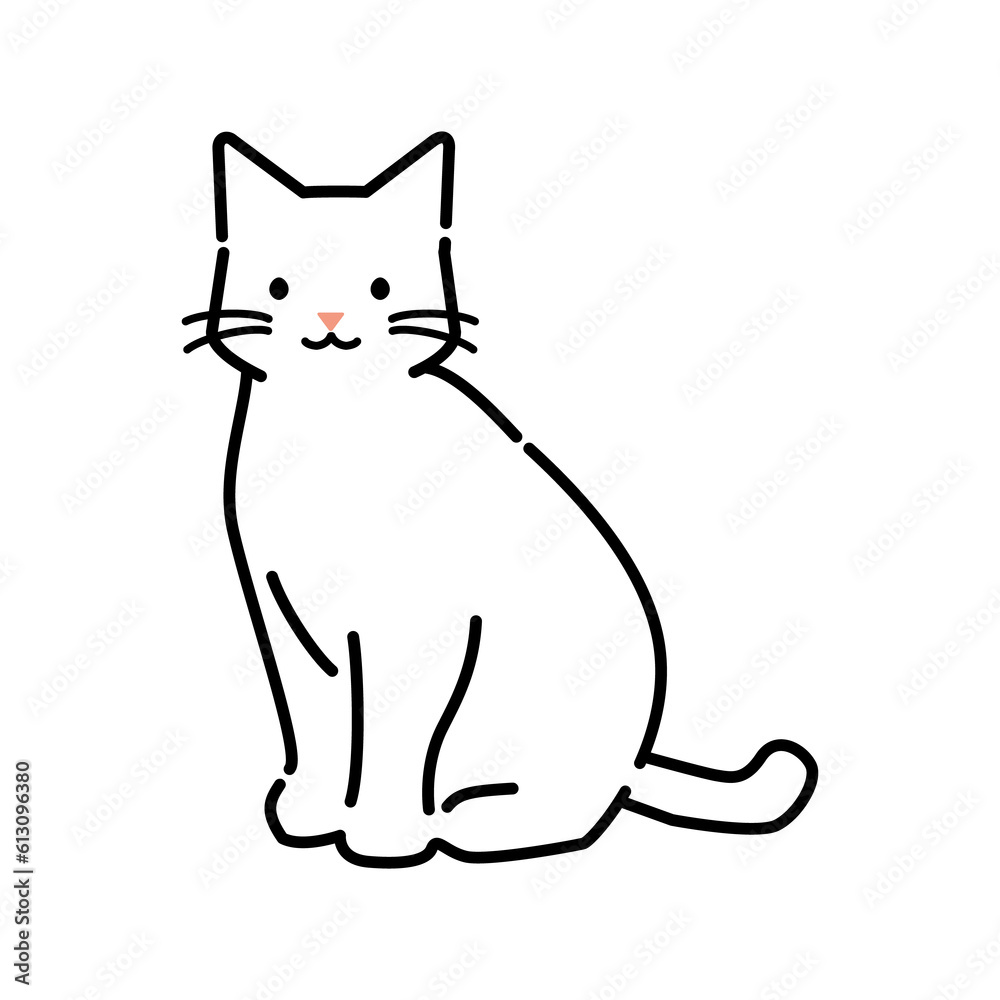 Obraz premium シンプルな猫のイラスト