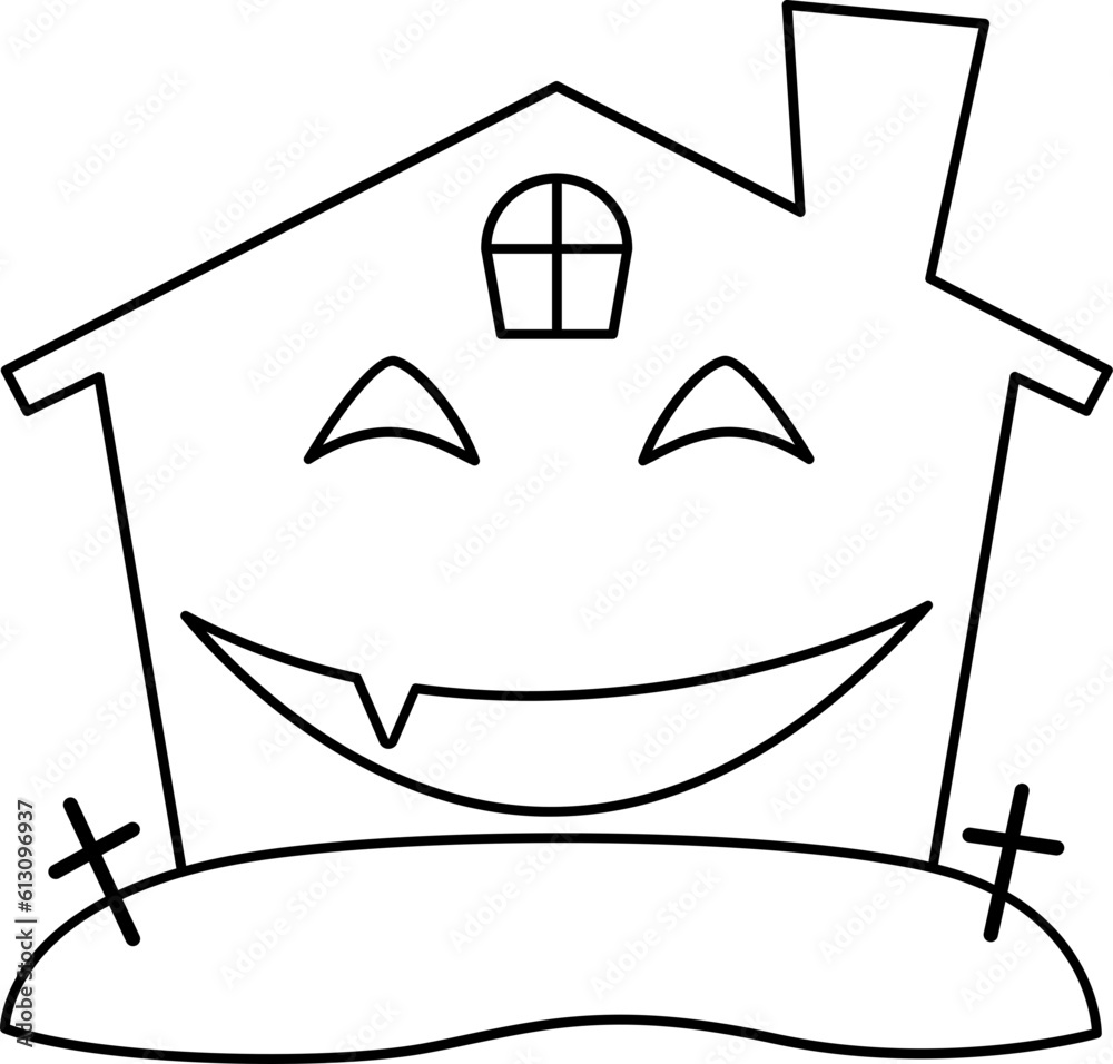 Ghosthouse icon. Ghosthouse simple cartoon style. Ghosthouse icon decorative elements. Ghosthouse icon. Ghosthouse simple cartoon style. Ghosthouse icon decorative elements.