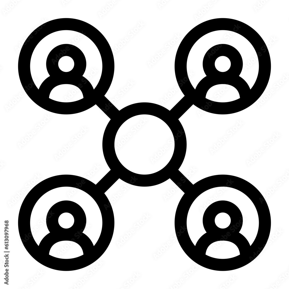 teamwork line icon
