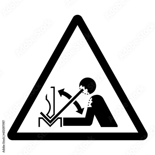 Movement Of Workpiece In Press Symbol Sign, Vector Illustration, Isolate On White Background Label .EPS10