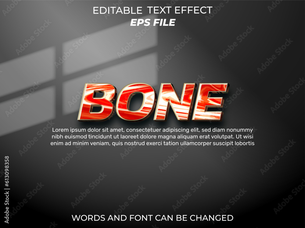 Obraz premium heroes text effect, font editable, typography, 3d text. vector template